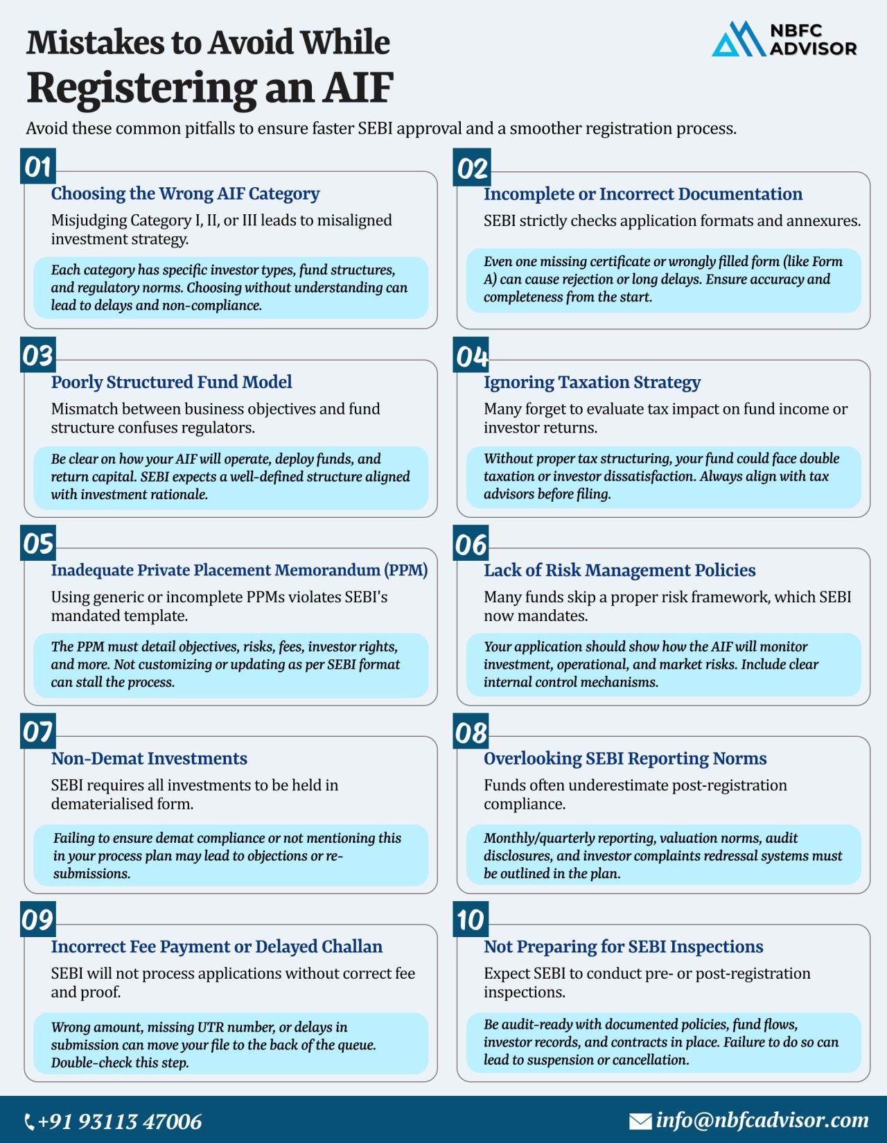 Top 10 Mistakes to Steer Clear of During AIF Registration